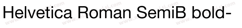 Helvetica Roman SemiB bold字体转换